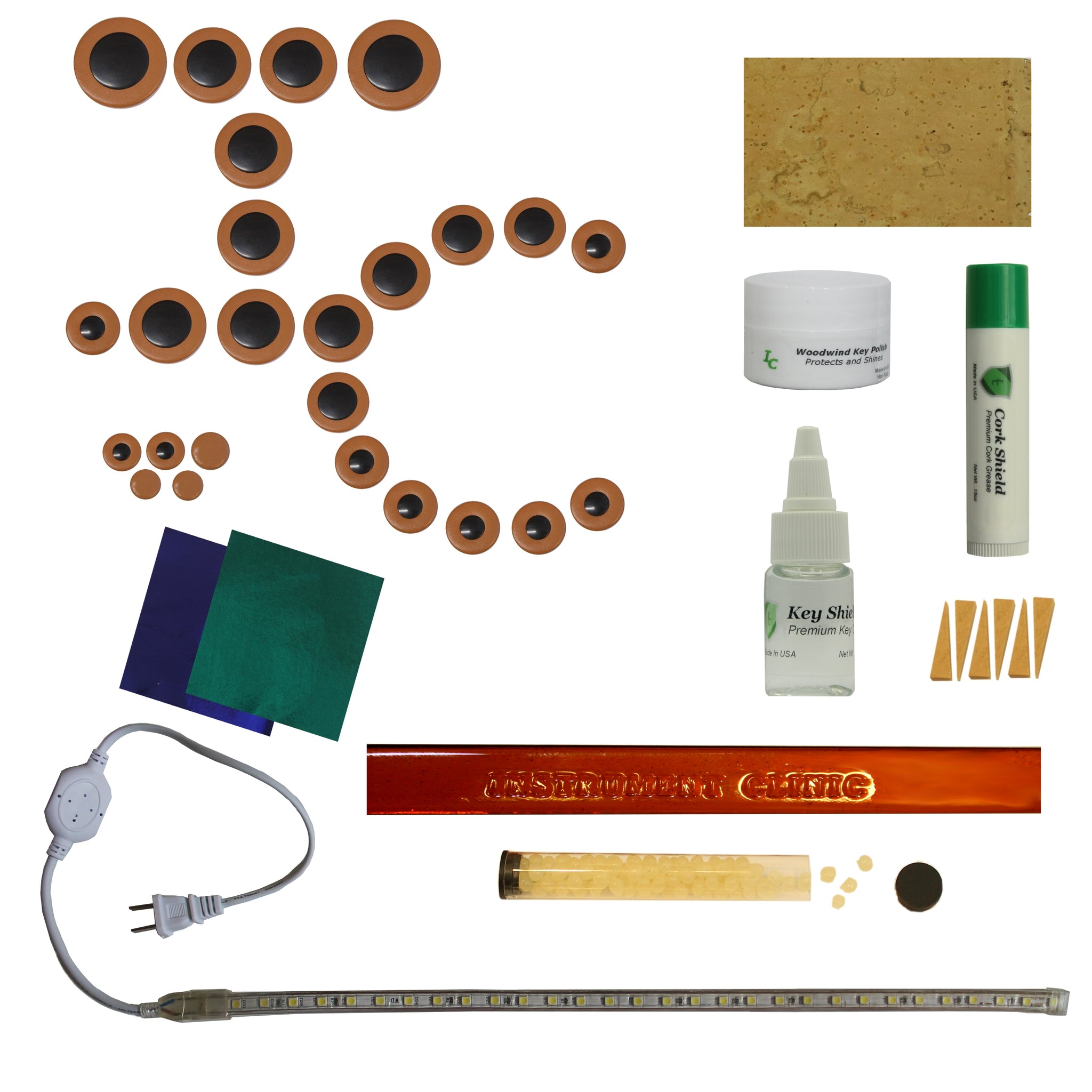 Jeu De 26 Coussinets En Cuir D'agneau Pour Saxophone Alto - Tailles Multiples De 8.1 à 45.9 Mm - Remplacement Joints Pads - 5